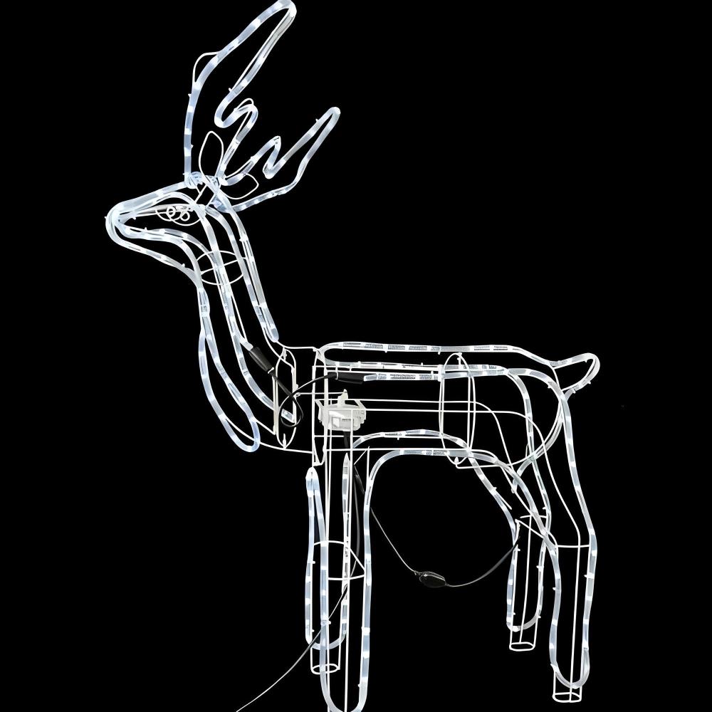 Tubo de cuero modelado Led de forma reno con cabeza que mueve