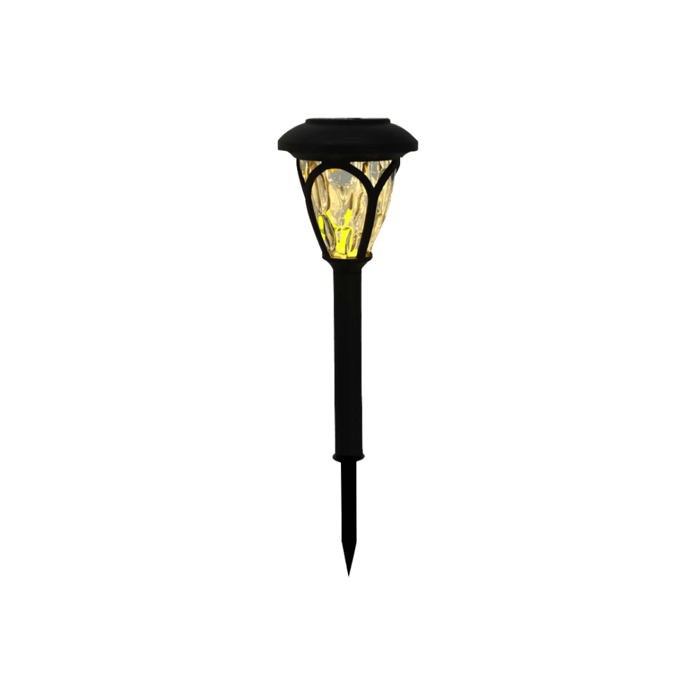 60444 lámpara solar para cesped ,54x13cm,con cabeza rayada ,luz blanca calida ,6 piezas