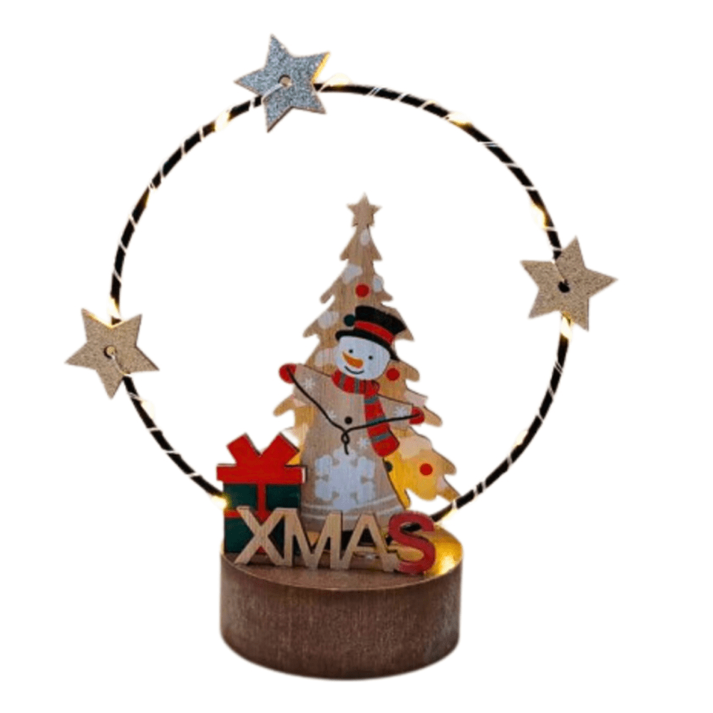 63897 Adorno de Navidad con iluminacion, fondo circulo